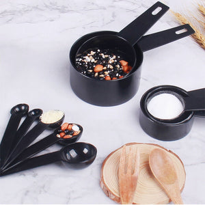 10pcs Measuring Cups And Measuring Spoon Scoop Silicone Handle Baking Gedgets Kitchen Measuring Tool